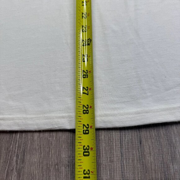 Unbound Mens Off White Crew Neck Lightweight Merino Wool Casual T-Shirt Sz XXL - Picture 9 of 9